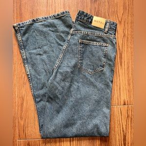 NEW WITH TAGS MOTEL ROCKS JEANS PARALLEL JEANS IN BROWN AND BLUE ACID